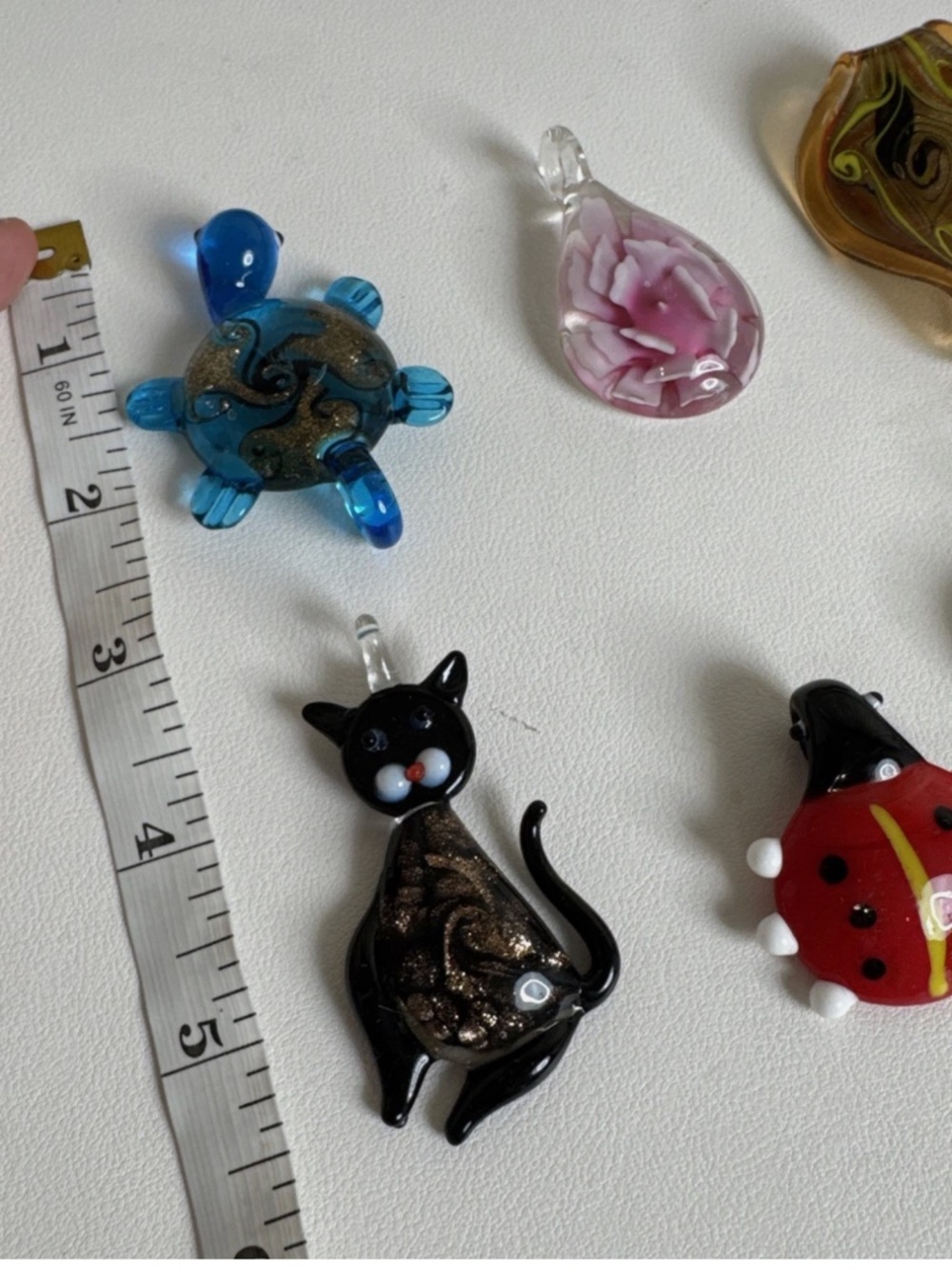 Art Glass Necklace Pendants Artisan Hand Blown Jewelry Lot of 7